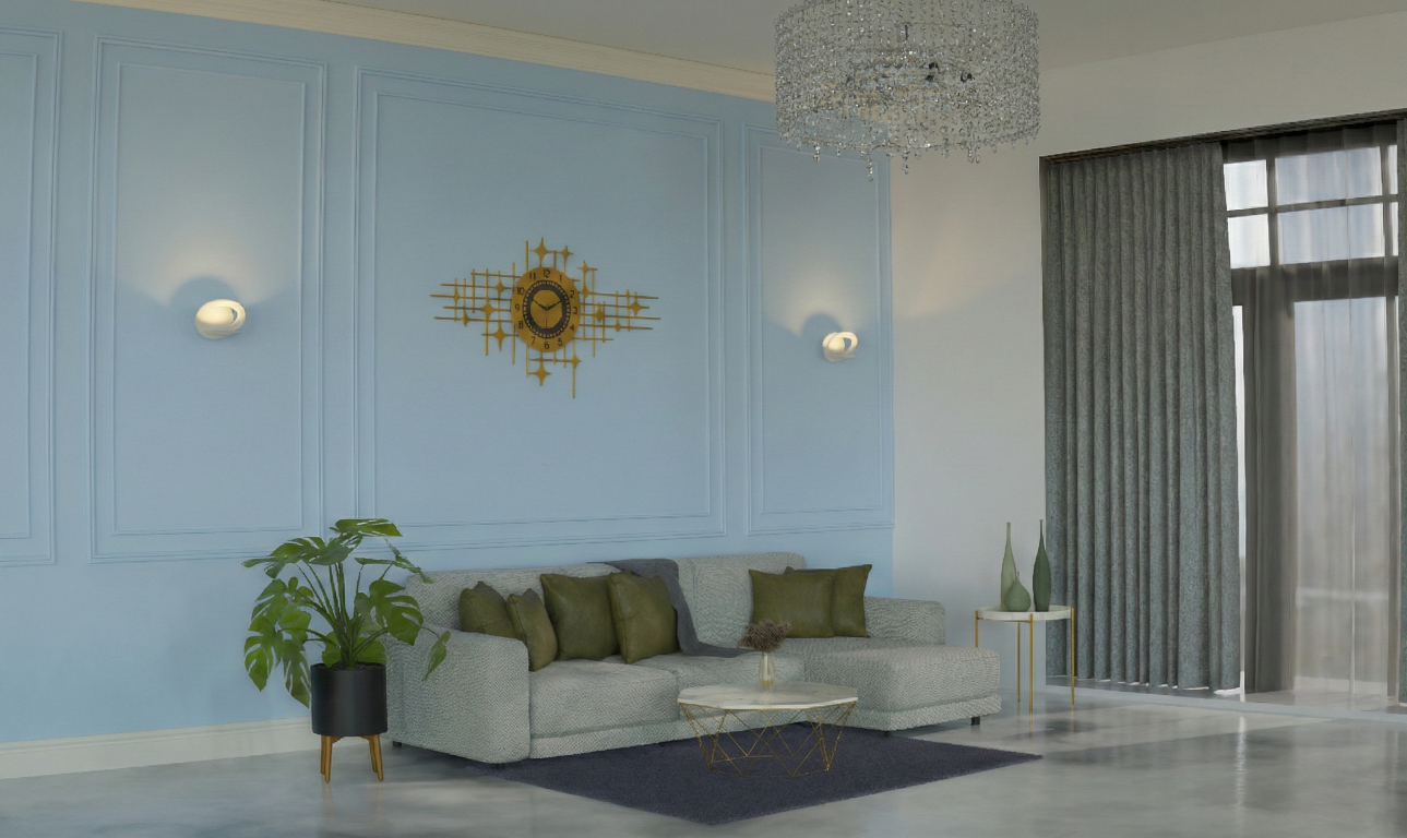 House interior design in Kuwait with open layouts, smart space planning, biophilic elements, and calm color palettes reflecting modern living in 2026